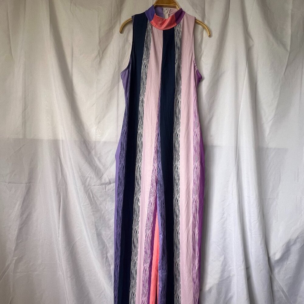 Item 100 Womens Pantsuit/Jumpsuit Blue & Purple Stripe